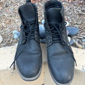 MENS‎ 11.5 BLACK BOOTS ANKLE DRESS CASUAL JONSEN